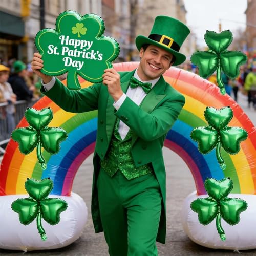 St. Patrick's Day Gold Letter Balloons & Irish Party Decoration Set