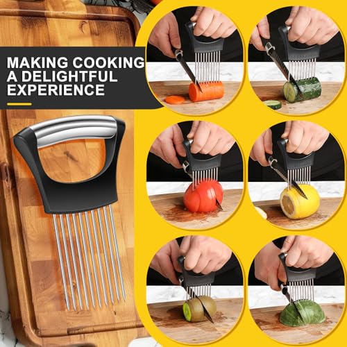 Stainless Steel Onion Slicer with Protective Cover - Zokxoiy