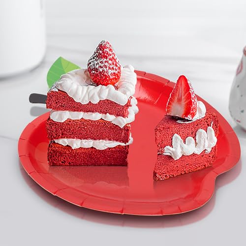 7-Inch Apple Paper Plates - 50PCS Disposable Tableware for Parties