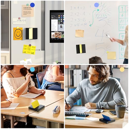 Magnetic Sticky Note Dispenser - 3x3 Inch Organizer for Office & Home