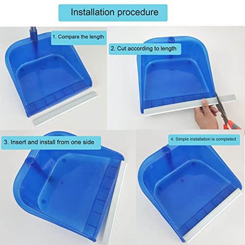2 Pack Dustpan Edge Replacement Strips for Broom & Dustpan Sets - Soft Plastic Seal