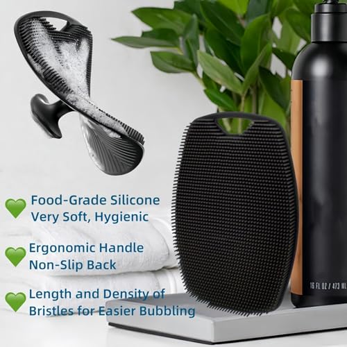 Jopplim Silicone Body Scrubber 2 Pack - Exfoliating Shower Brush