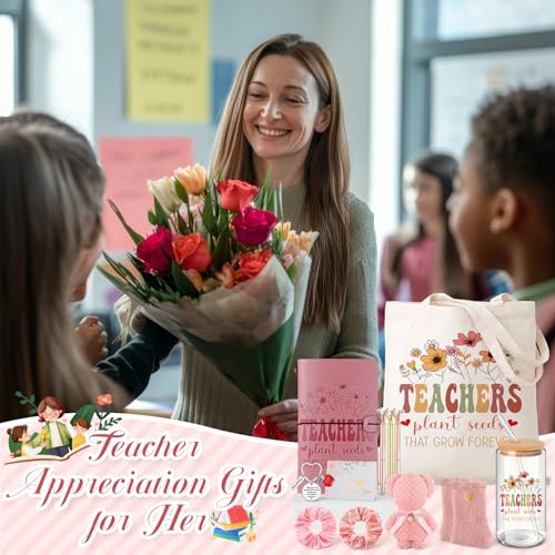 Teacher Appreciation Gift Box Set with Tote, Notebook, Pens & More - Teacher's Day
