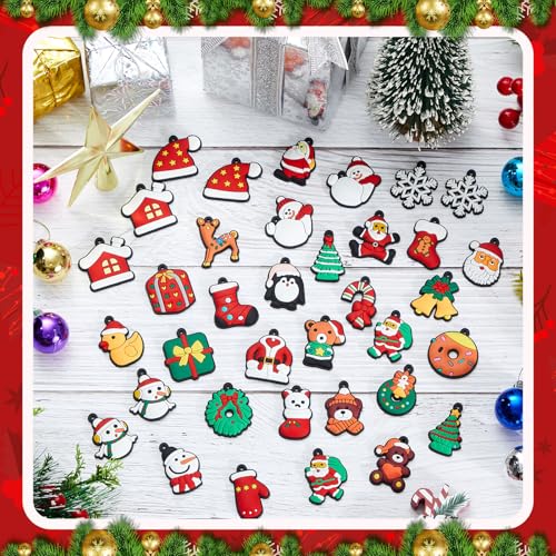 Mini Christmas Tree Ornaments Set with Star Topper, Skirt & Lights - 63 Pieces