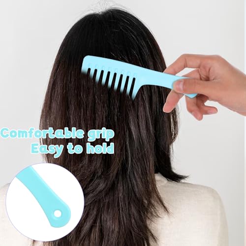 Styquenzer Mini Wide Tooth Hair Comb Set, 2 Pack Travel Detangling Brush