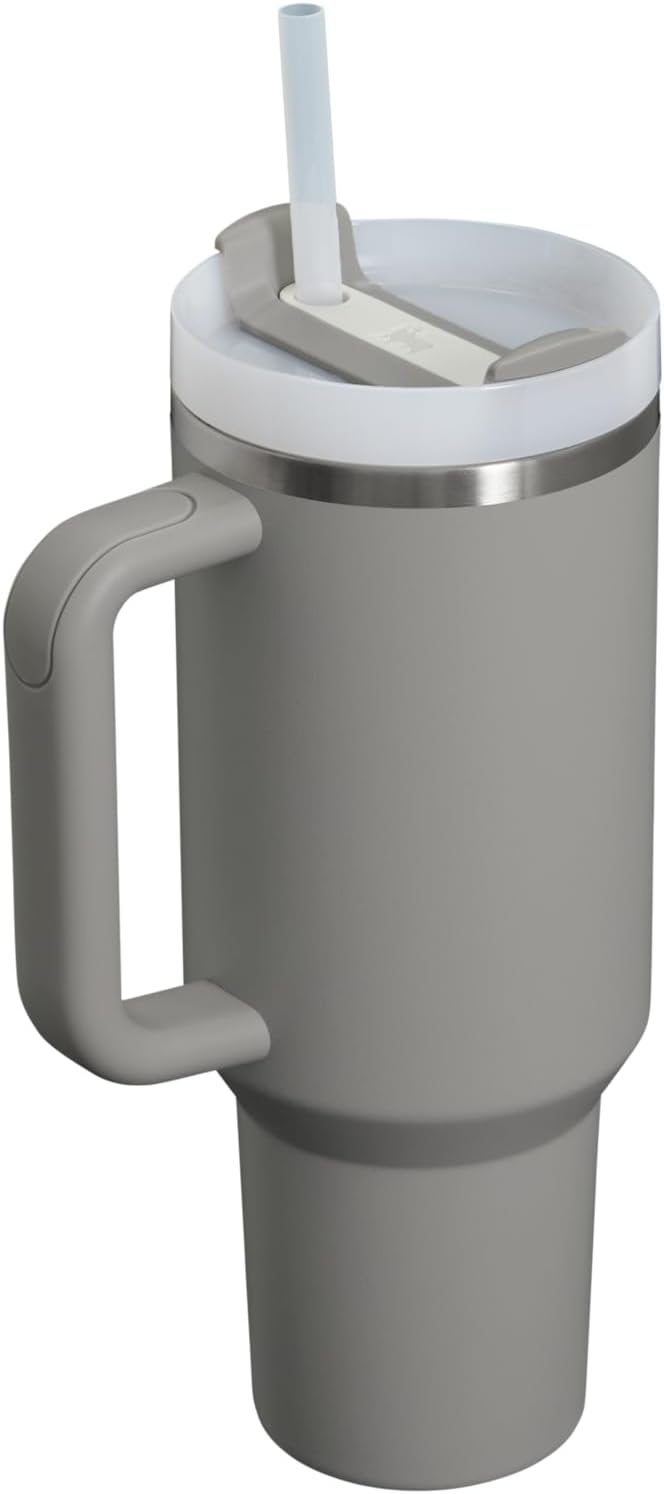 STANLEY Quencher H2.0 Tumbler - 40 oz Insulated Stainless Steel Cup with Handle & Straw | BPA-Free | Ash