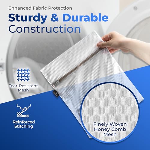 4-Pack 12x16 Honeycomb Laundry Mesh Bags for Delicates - Handy Laundry