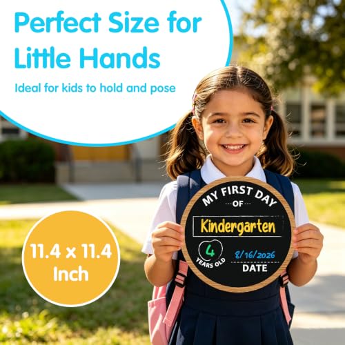 My First Day of School Double-Sided Reusable Sign – Kindergarten & Preschool Photo Prop