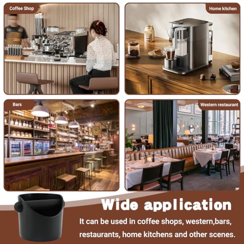 Espresso Knock Box - 4.3 Inch Mini Coffee Grounds Bin with Non-Slip Base