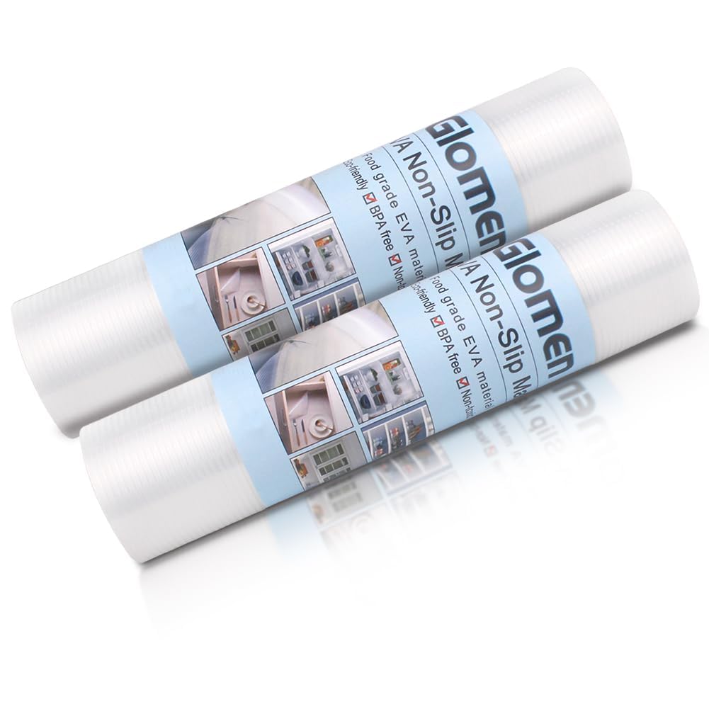 Shelf Liner, Non-Slip Cabinet Liner, Washable Oil-Proof for Kitchen Cabinet, Shelves, Refrigerator, Storage, Desks, 12 Inches x 10 FT, Non Adhesive Drawers Liner… (12 Inches x 10 FT x 6 Rolls)