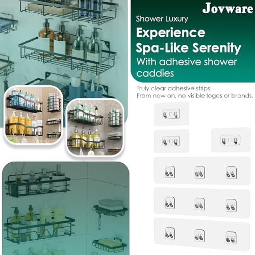 Shower Caddy Adhesive Replacement Stickers - Transparent, 6 Packs