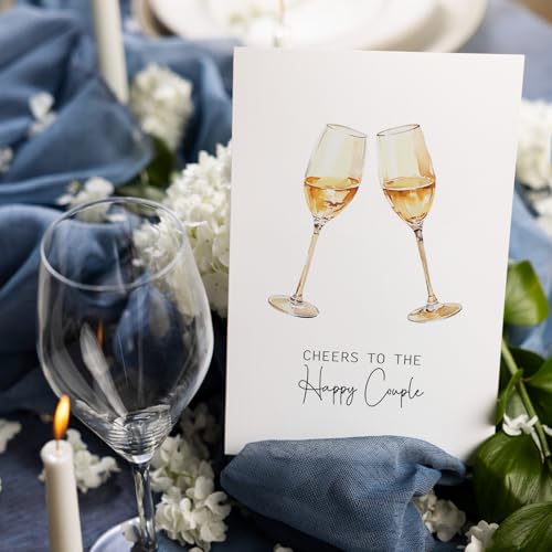 20 Pack Wedding Congratulations Cards with Envelopes - Watercolor Designs