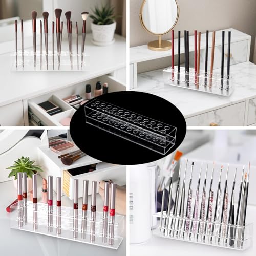 Acrylic Lip & Eyeliner Organizer with 20 Slots - Makeup Display Case