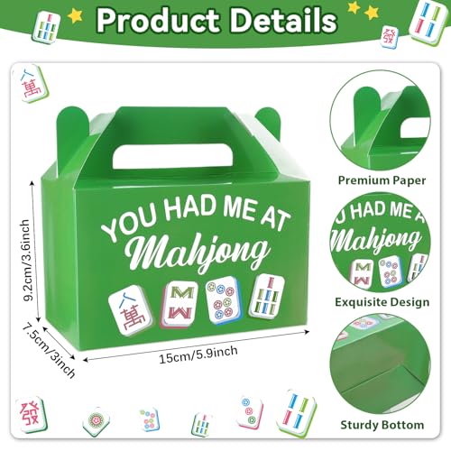 12 Mahjong Gift Boxes - Colorful Party Favor Treat Boxes
