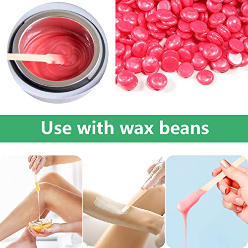 JANYUN 200 Pcs Wooden Eyebrow Waxing Sticks 3.5 Inch Birch Applicators