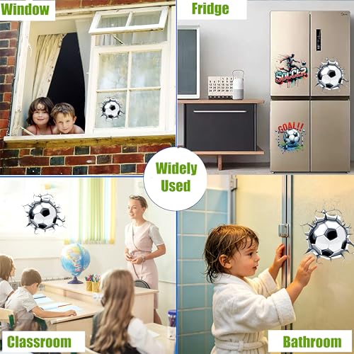 USA Soccer 2026 Window Clings - 4 Large Reusable Static Stickers