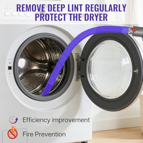 Dryer Vent Vacuum Hose Tool - Flexible Lint Remover Attachment