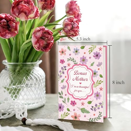 Heartfelt Floral Mother's Day Card for Stepmom & Bonus Mom