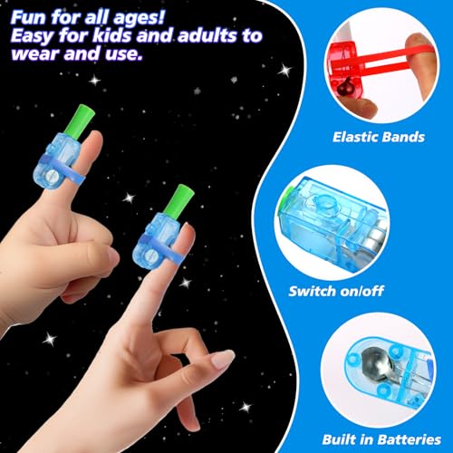 Superhero Finger Lights - 24 Pack LED Glow in the Dark Party Favors