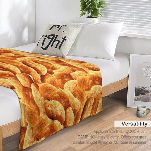 Chicken Nuggets Fleece Throw Blanket - Soft Plush 40" x 50" Blanket