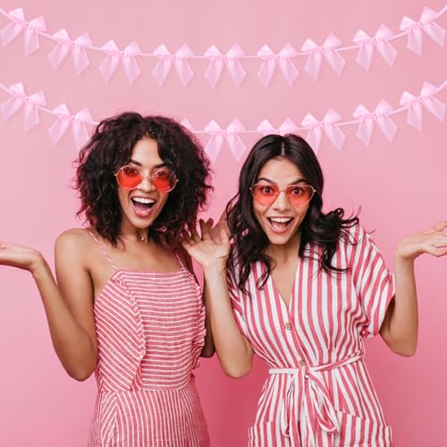 2pcs Pink Bow Garland | Coquette Party Decorations for Girls