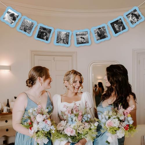 Something Blue Bridal Shower Photo Banner - Pre-Strung Decor