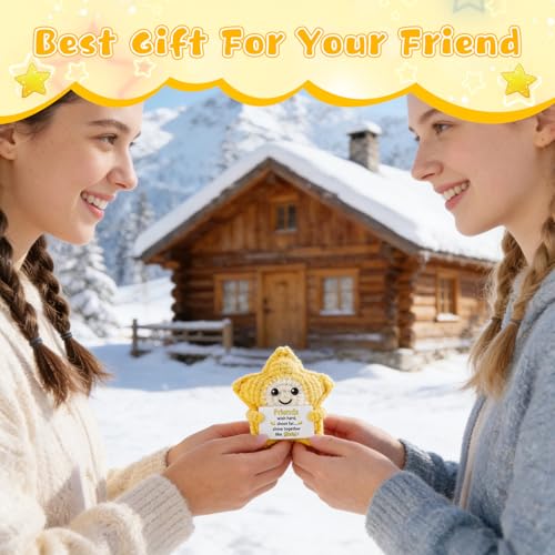 Handmade Yellow Star Gift for Best Friends - Emotional Crochet Keepsake