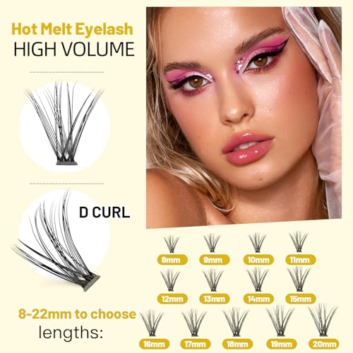 VAYATOR 20D Individual Cluster Lashes 20mm Synthetic Mink Wispy Eyelash Tray