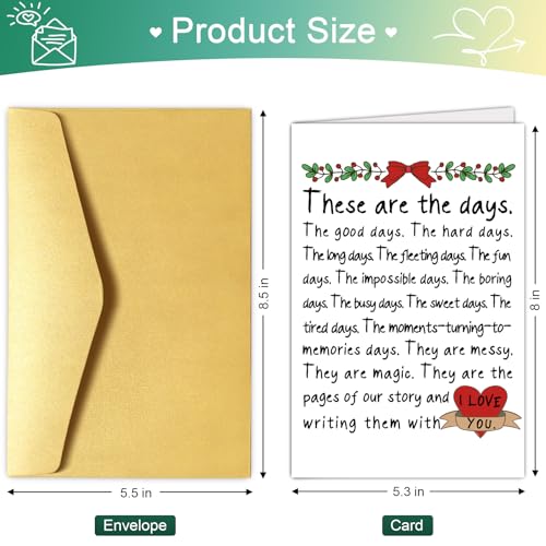 Romantic Christmas Card for Couples - Heartfelt Holiday Greeting