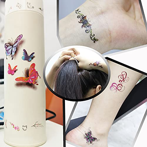 Butterfly Temporary Tattoos - 30 Pack Waterproof 3D Realistic Body Art