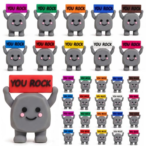 20 Mini You Rock Figurines - Inspirational Decorative Gifts