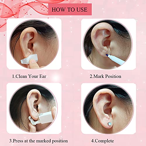 Disposable Ear Piercing Gun Kit - Self Piercing Tool for Men and Women