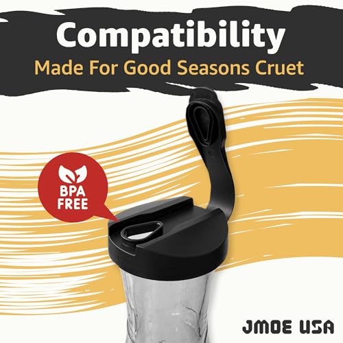 Jmoe USA Replacement Lids for Good Seasons Salad Dressing Cruet - 2-Pack