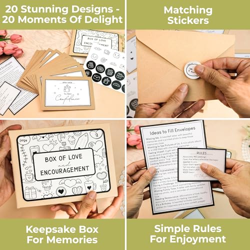 STOFINITY Open When Envelopes - Black & White, 20 Count Graduation Gift
