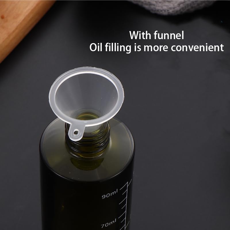 NIKKIER 100ml Oil Sprayer for Cooking - Blackish Green Olive Oil Spritzer