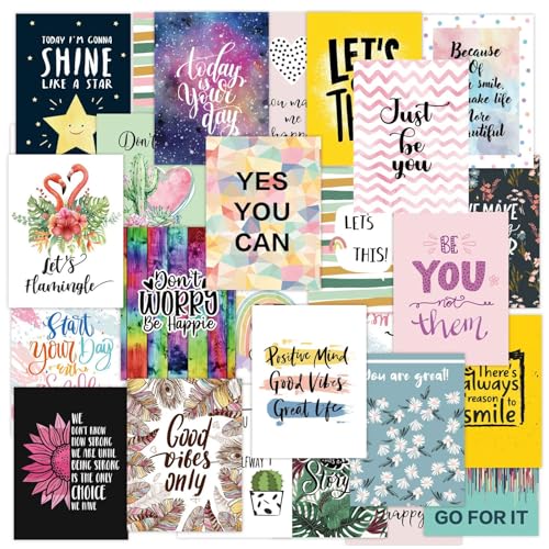 24 Inspirational Motivational Cards with Envelopes - Uplifting Messages