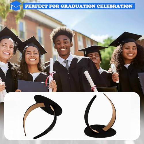 ZEYER Graduation Cap Headband Insert - Anti-Fall Black Hair Band