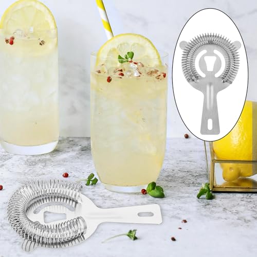 Stainless Steel Cocktail Strainer - 2 Pack High Density Spring Bar Tool