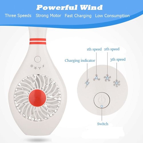 AUOTO Handheld Portable Fan Bowling Pin Fan Mini Small Personal USB Fan for Home Office Sports Travel Bodybuilding and face fan for makeup Festival Holiday Gift