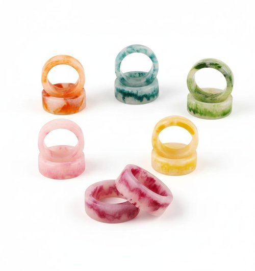 Napkin Rings Holder or Party Decoration, Dinning Table, Everyday, Family Gatherings - A Great Tabletop Décor (Multi, Pack of 12)