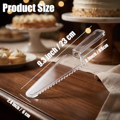 12 Pcs Plastic Cake Cutters - Disposable Pie Slicers for Events