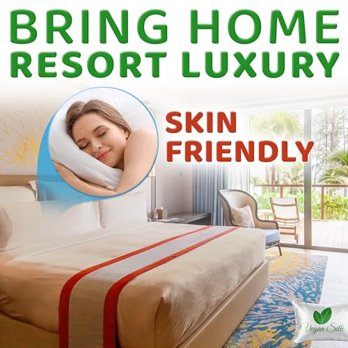 Vegan Silk Anti-Acne Bamboo Pillowcase - Standard 20x26 Cooling Satin Case