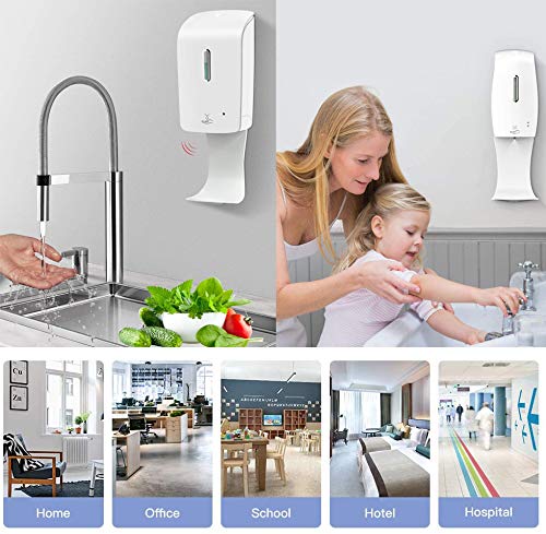Jefaniim Wall Mount Soap Dispenser Drip Tray - White Liquid Catcher