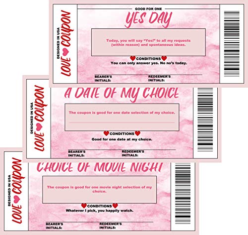 18 Unique Watercolor Love Voucher Cards for Couples