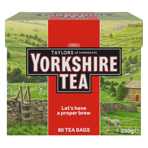 Yorkshire Tea Red Black Tea Bags - 80 Count (Pack of 5)