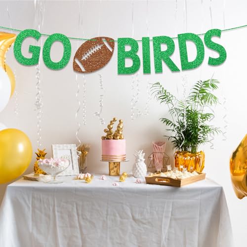 Go Birds Football Banner - Game Day Decorations for Parties