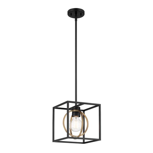 DESIGNERS FOUNTAIN Kew Gardens Pendant Light, 8.5 Inch Convertible Hanging Ceiling Fixture for Kitchen Island and Dining Room, Matte Black, D276M-8P-MB