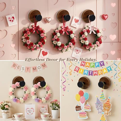LEBUWOQ Suction Cup Hooks - Waterproof Heavy-Duty Adhesive Wall Hooks for Bathroom & Kitchen