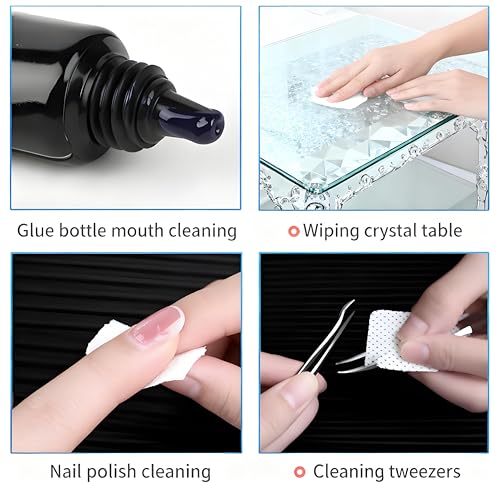 Lint Free Nail Wipes 200PCS Soft Non-Woven Gel Polish Removal Pads