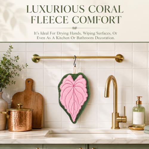 Leaf Shaped Hand Towels - Absorbent Kitchen & Bathroom Towels